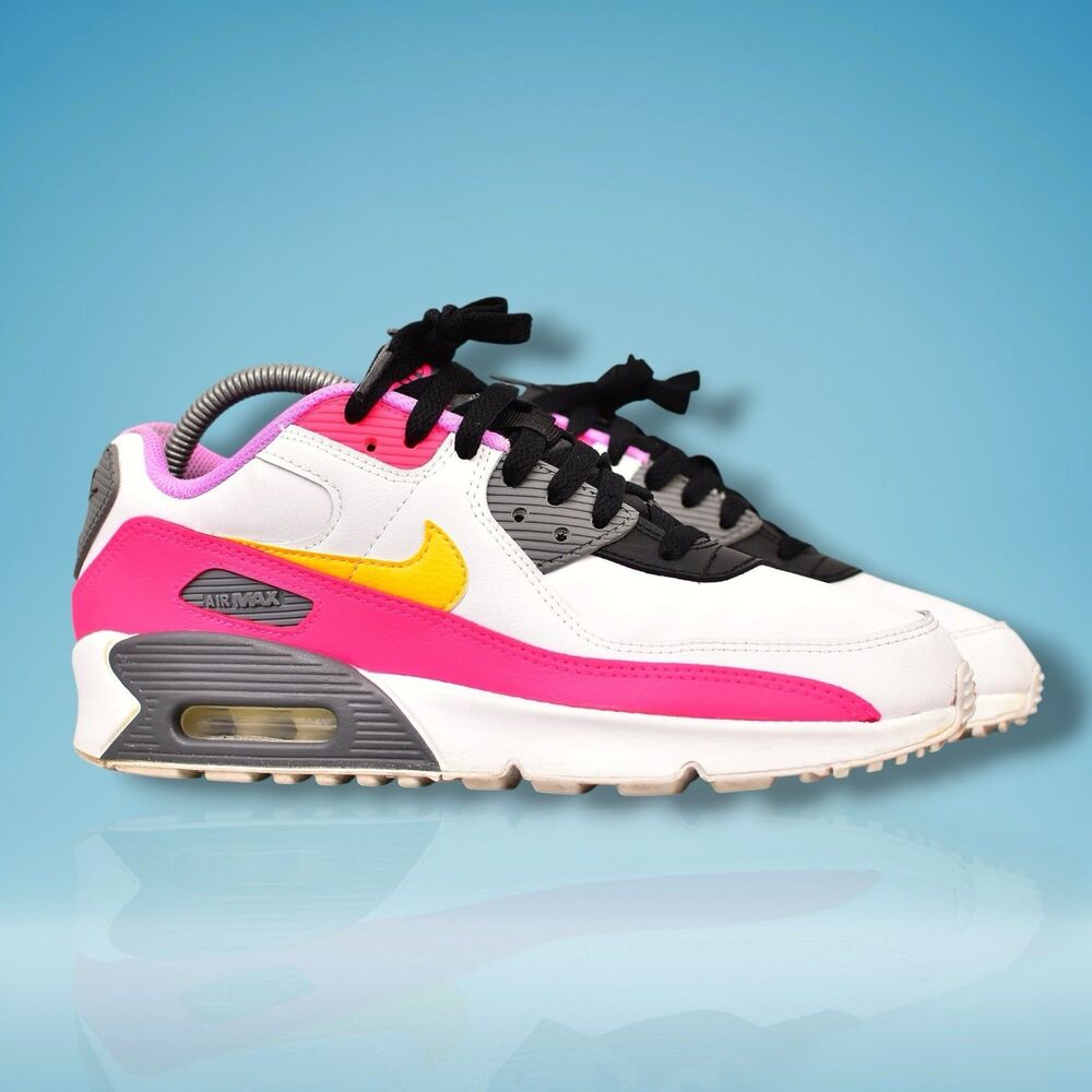 Nike Air Max 90 LTR (GS) Size 7Y Women's Size 8.5 White Pink Black DM8685-100 - Picture 8 of 9